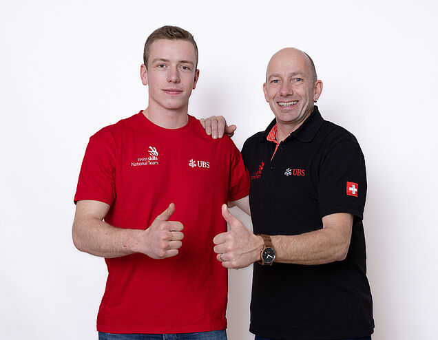 Antoine Cottens et son expert Martin Schär.