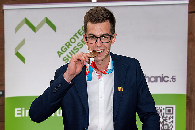 Champion européen des techniciens agricoles : Sandro Weber.